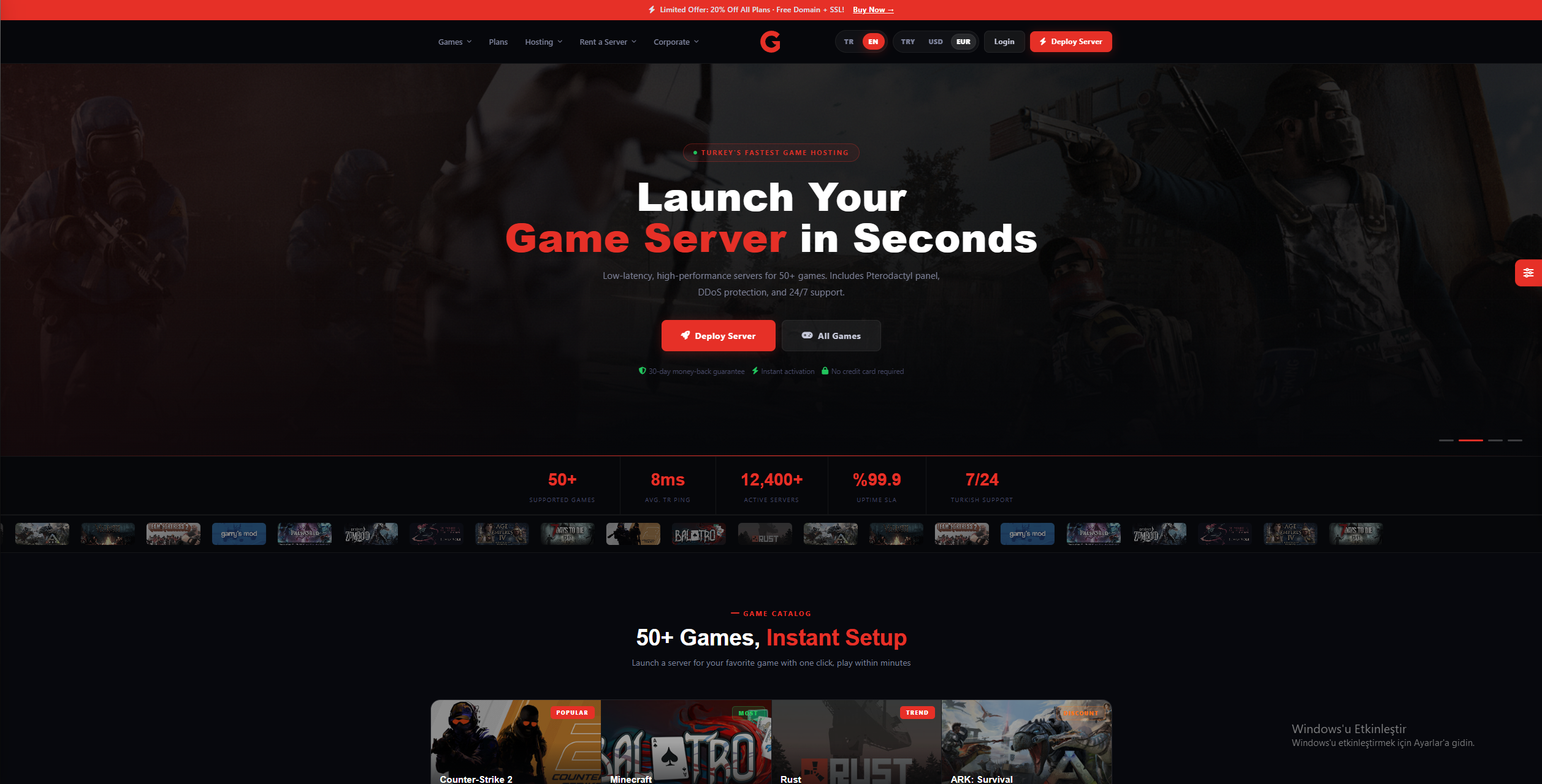 OyunServerim UI Tasarım